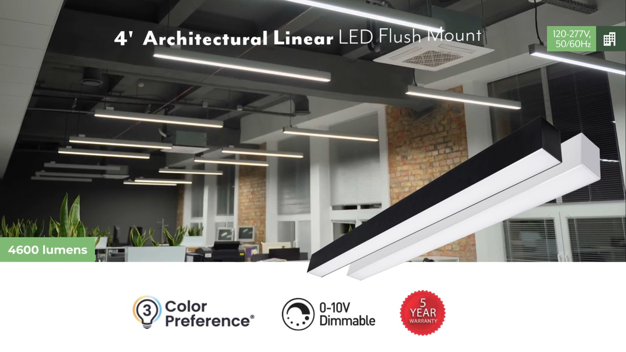 200-Watt Equivalent 30-Watt Integrated LED Warm White (3000K) Integrated White LED Linear Dual Strip Light Fixture