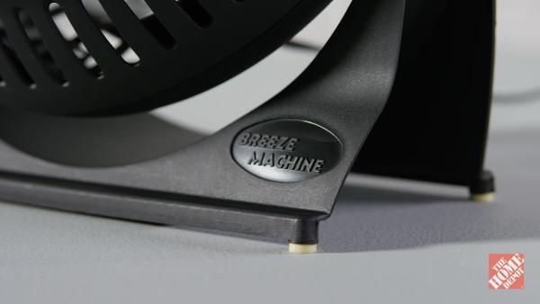 Breeze Machine 10 in. 2 Speed Black Desk Fan with 360 Degree Pivoting Fan  Head