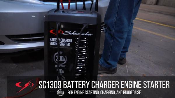 BRIDGELAND 6 ft. 12-Volt Automatic Battery Charger, Wheeled with 40 Amp  Boost Charge and 200 Amp Engine Jump Start 91064 - The Home Depot