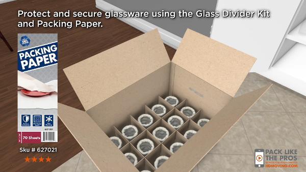 Cardboard Dividers, Mugs Glasses Removal Box