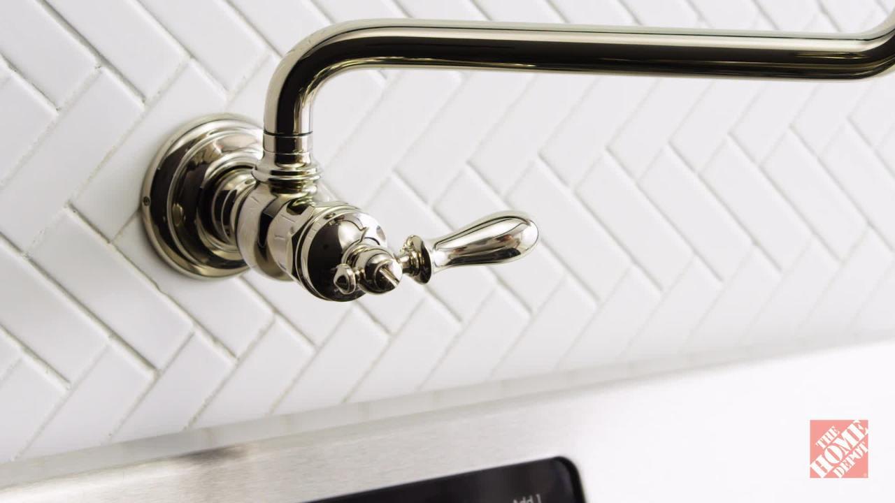KOHLER Artifacts 2-Handle Wall Mounted Potfiller in Polished Chrome