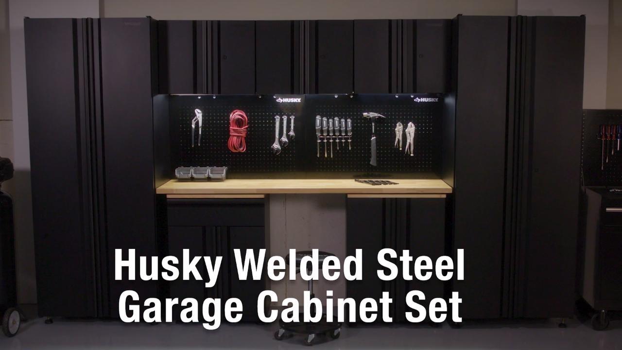 Husky Garage Wall Track Tote Storage Kit (6-Piece) 90417HWSK - The