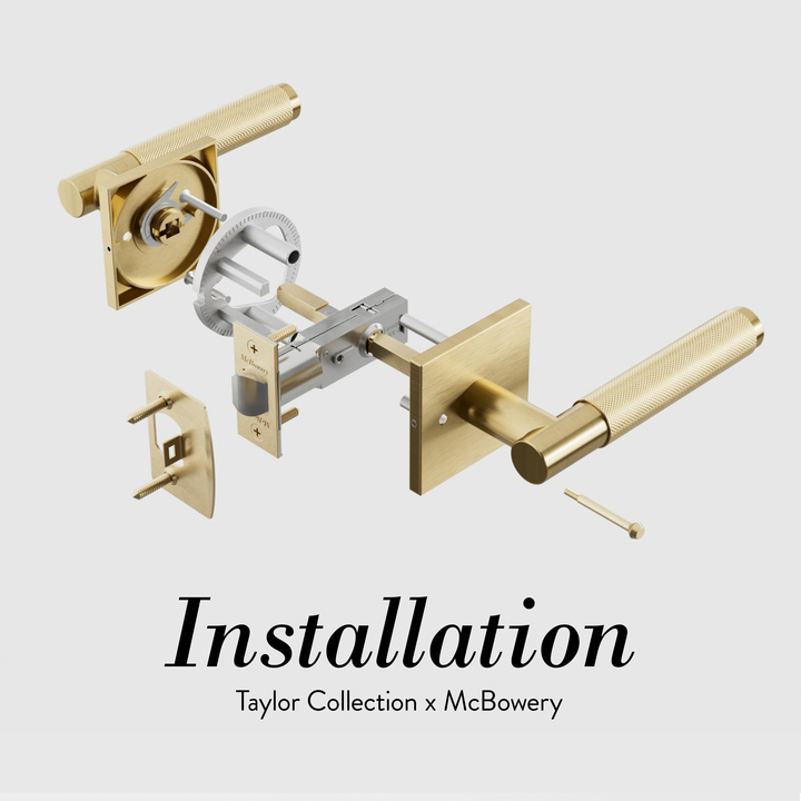 McBowery Taylor Champagne Gold Modern Heavy Duty Knurled Interior
