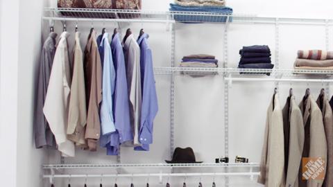 Closetmaid Closet Storage Organizer Kit Shoe Shelf Durable Metal White 5'-8' 