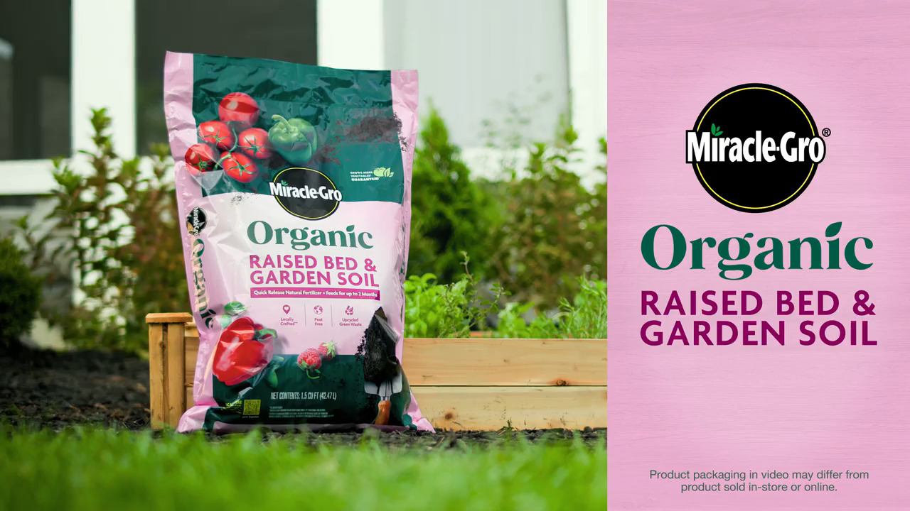 Organic Raised Bed and Garden Soil 1.5 cu. ft. with Quick Release Natural  Fertilizer, Peat Free