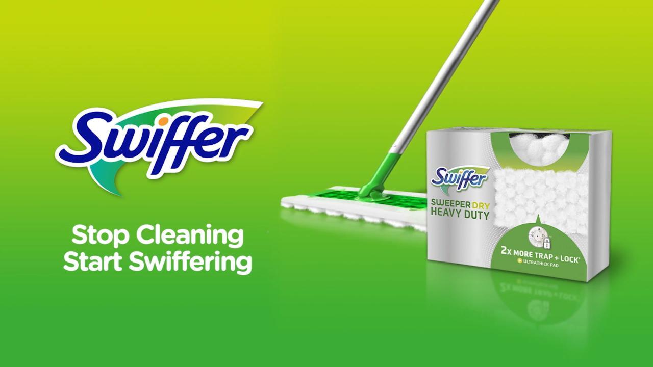 SWIFFER Swiffer Complete Broom Kit, 8 Dry Wipes …