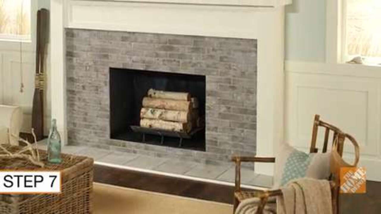 Brick deals tile fireplace