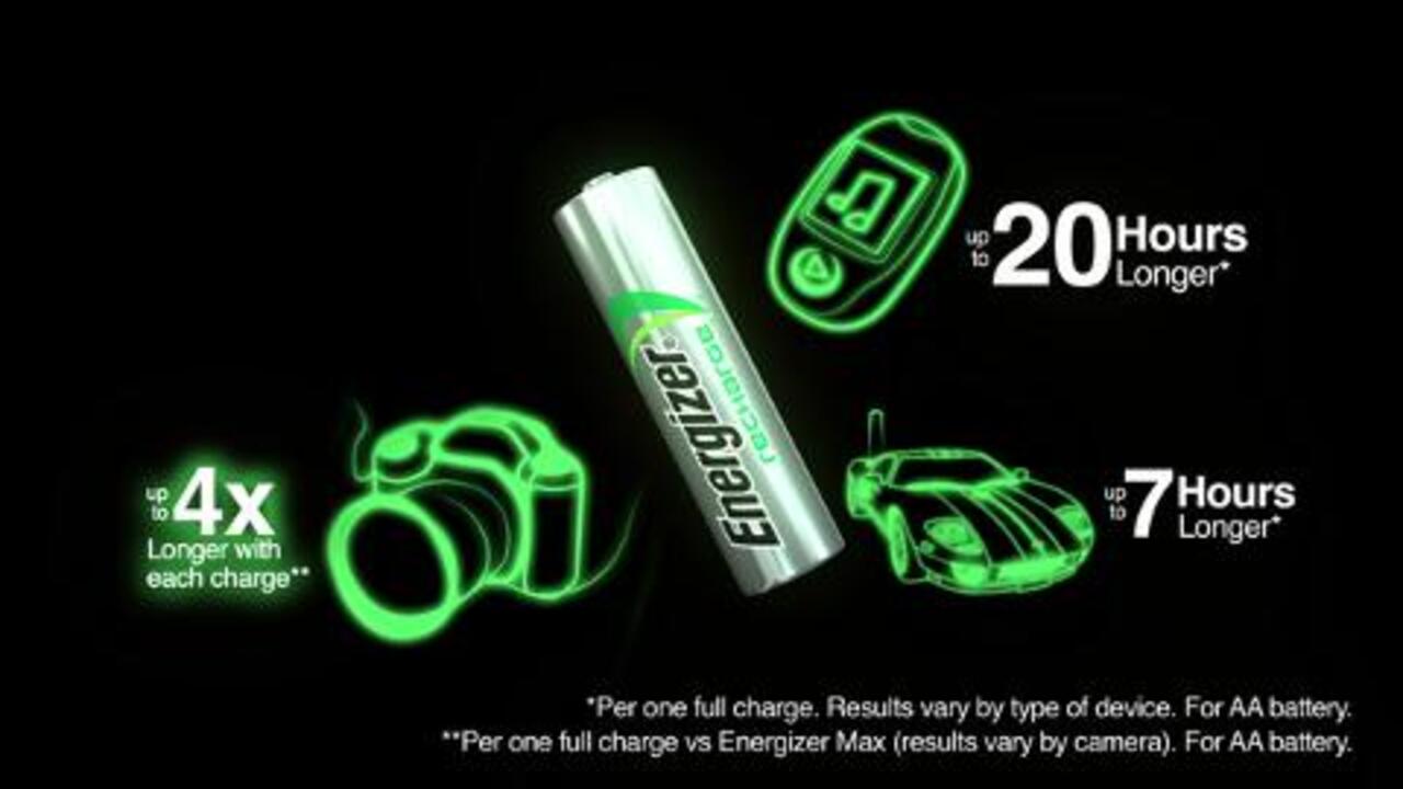 ENERGIZER RECHARGEABLE AAA BATTERIES RECHARGE POWER PLUS 4 PACK 800mAh NEW  - Helia Beer Co