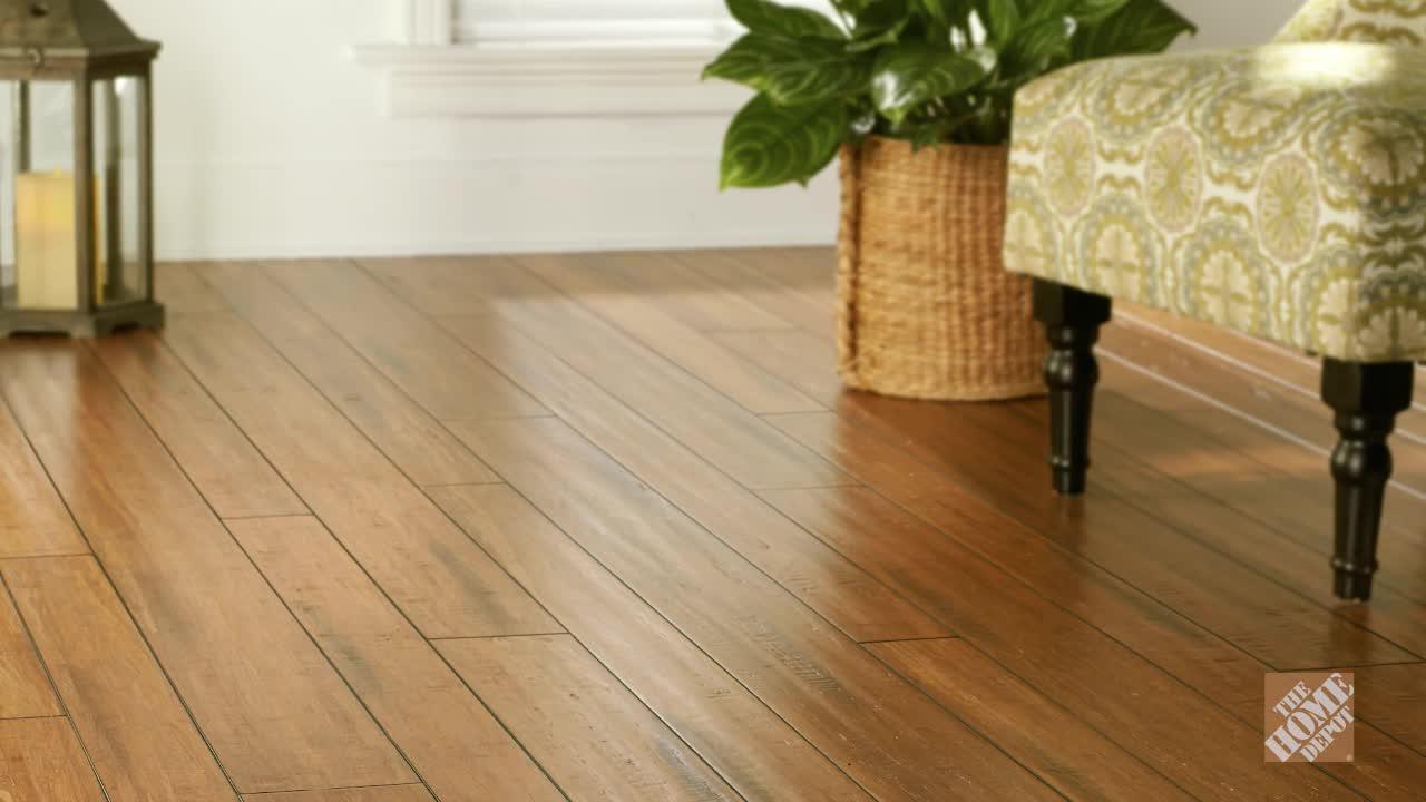 Home Decorators Collection Strand Woven Distressed Dark Honey 1/2 in. T x Multi Width x 72 in. L Solid Bamboo Flooring