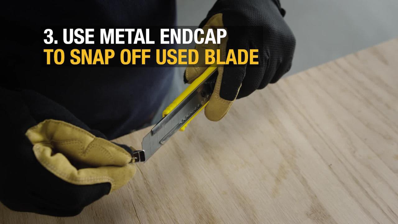 DeWalt Snap Off Knife Metal Box CuTTer 9mm Blade Sharp Point