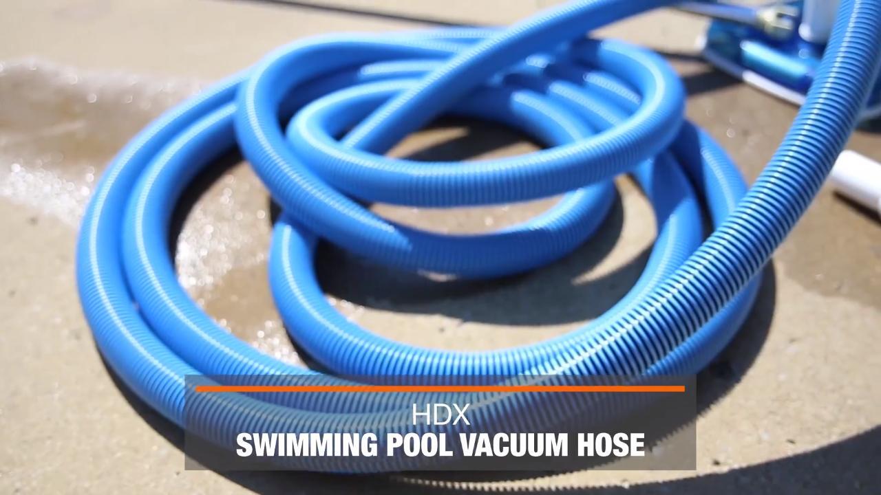 HDX Spiral-Wound 35 ft. x 1 1/2 in. Diameter Swimming Pool Vacuum Hose for  In-Ground and Above-Ground Pools 69235 - The Home Depot