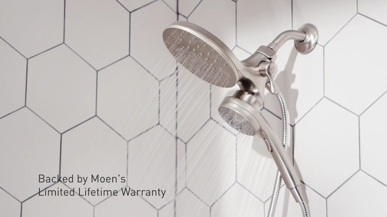 MOEN Attract with Magnetix 6-spray 6.75 in. Dual Shower Head and 