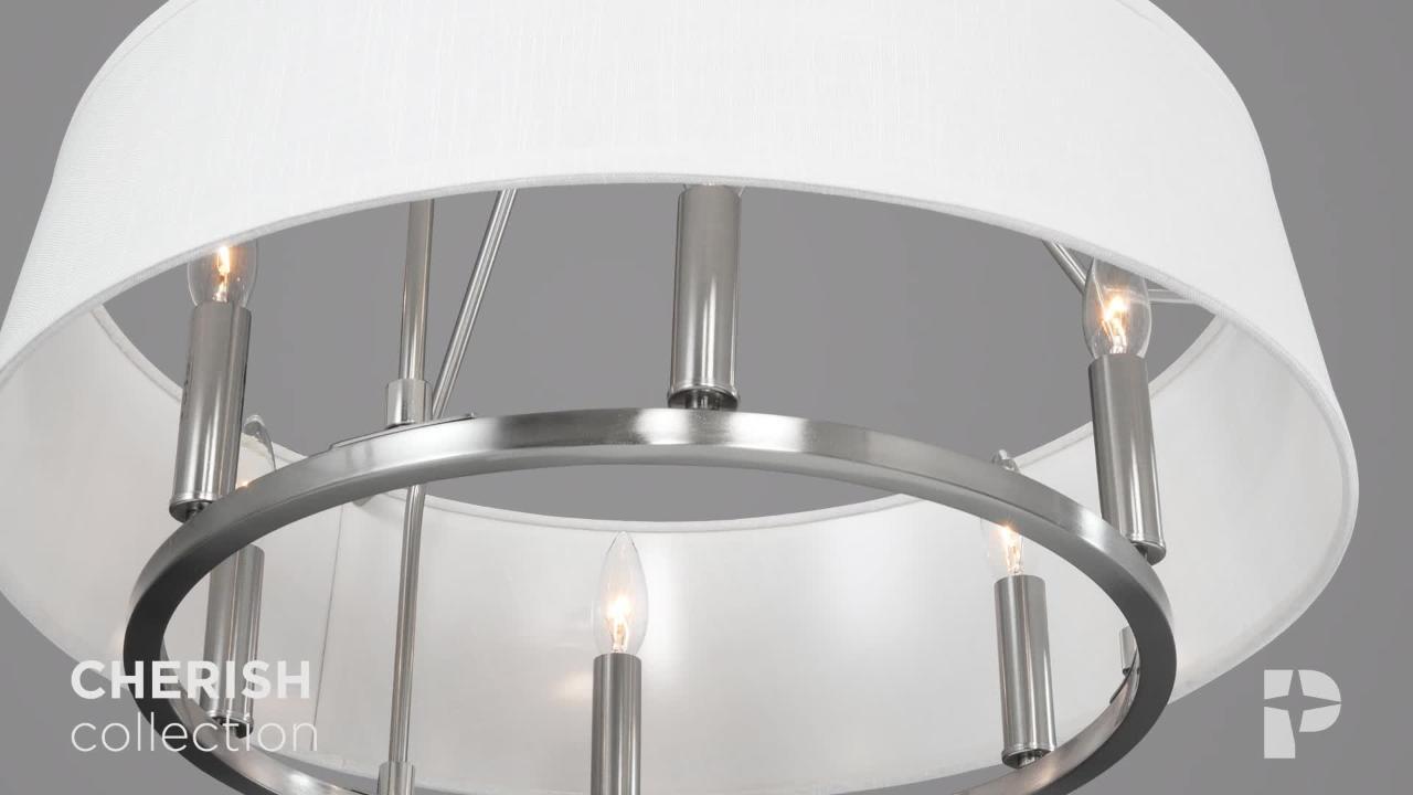 Progress Lighting Cherish Collection 2-Light Brushed Nickel Wall Sconce