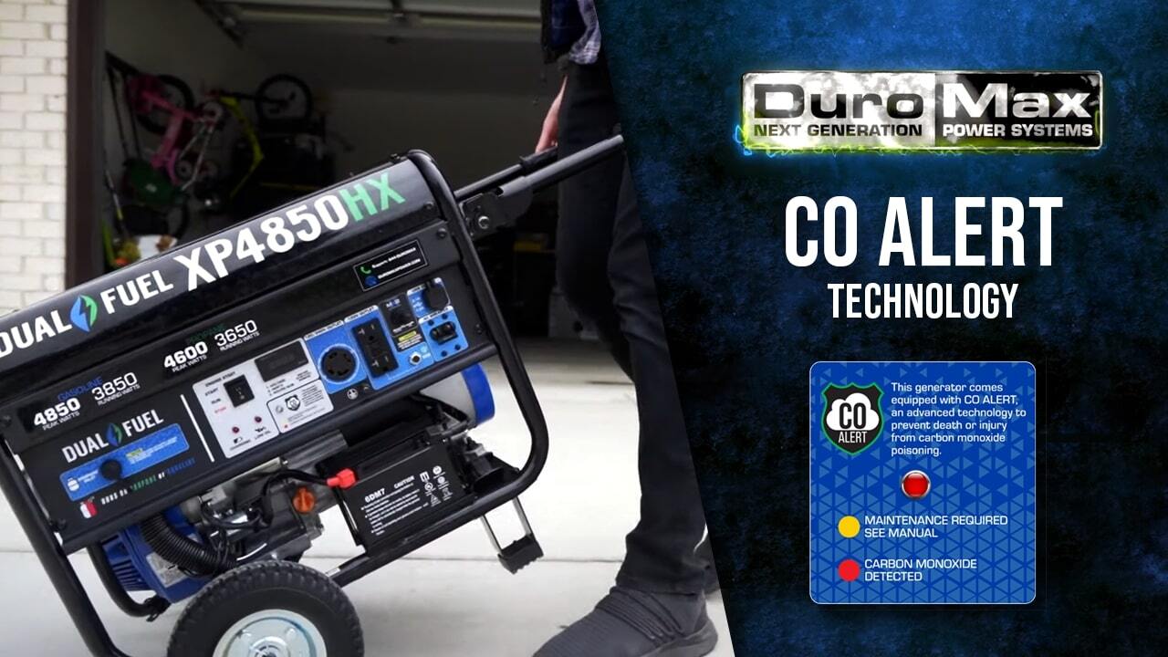 DuroMax XP10000DX 10,000 Watt Dual Fuel Portable Generator w/ Co Alert