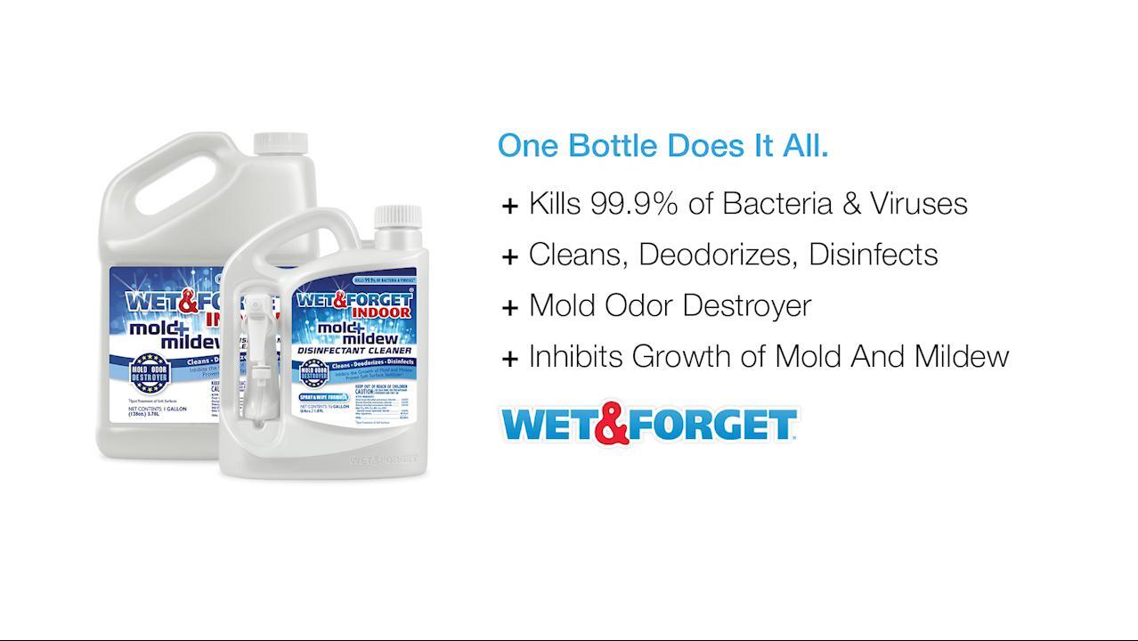 Wet & Forget Disinfectant Cleaner, Mold + Mildew, Indoor - 0.5 gallon (64 oz) 1.89 l