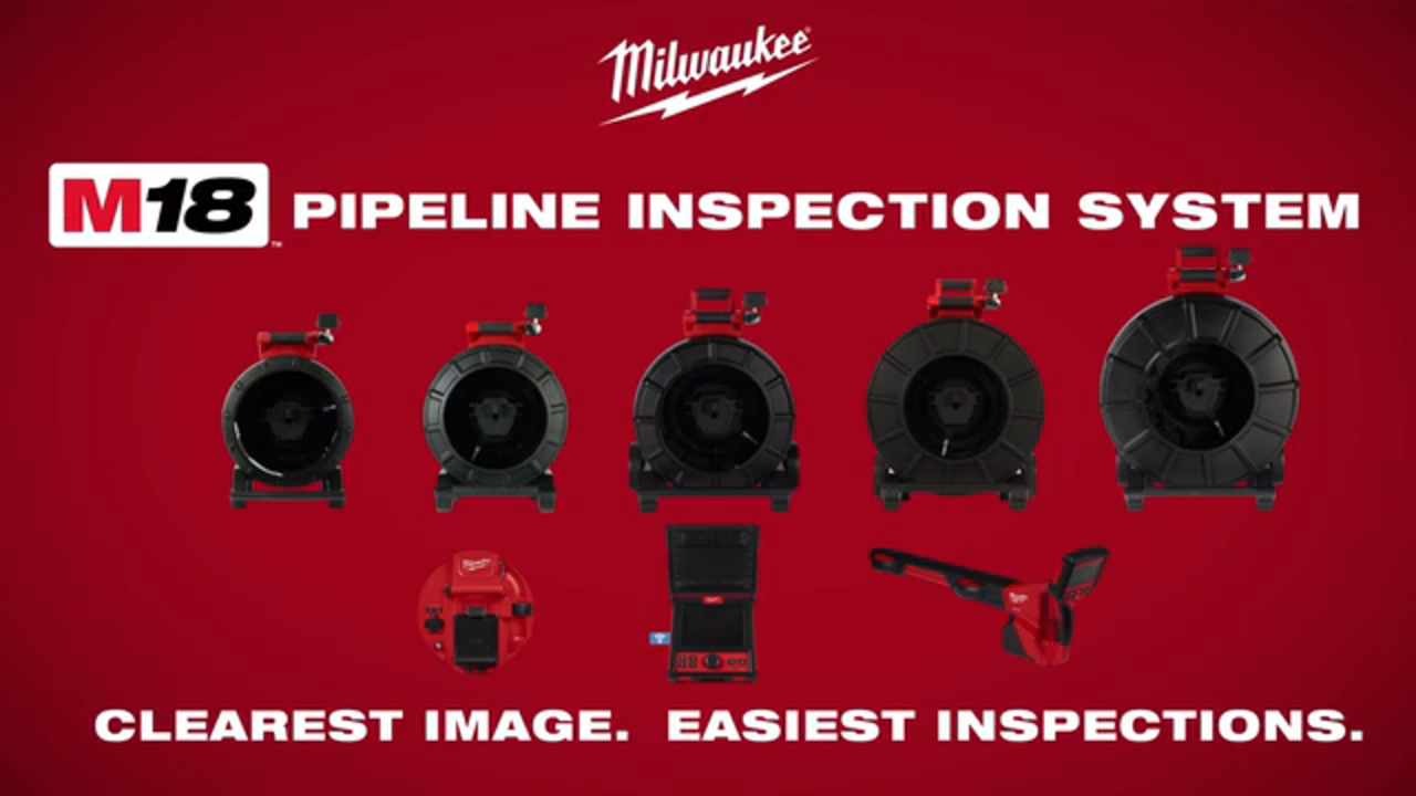 100' Flexible Pipeline Inspection Camera Reel