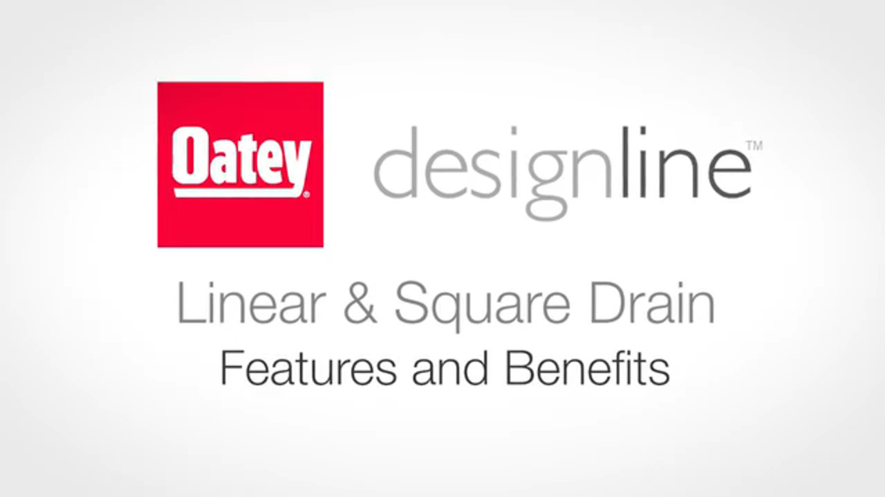 28 Shower Floor Linear Drain Square Grate Stainless Steel Oatey Designline