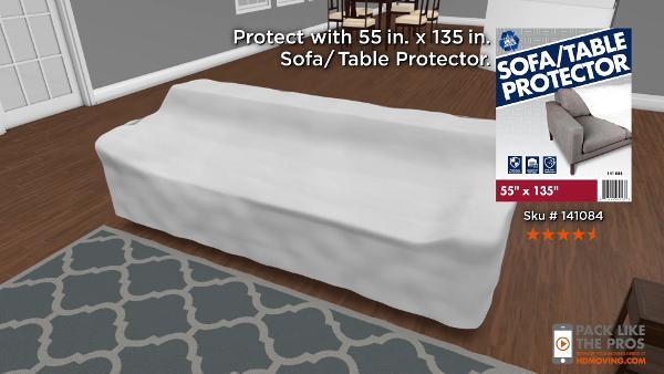 Pratt Retail Specialties 55 in. W x 135 in. L Sofa or Table Protector  7007012 - The Home Depot