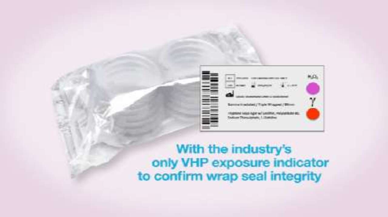 Triple Wrap Sterile Pack w/VHP Indicator Tryptone Soya Agar w 