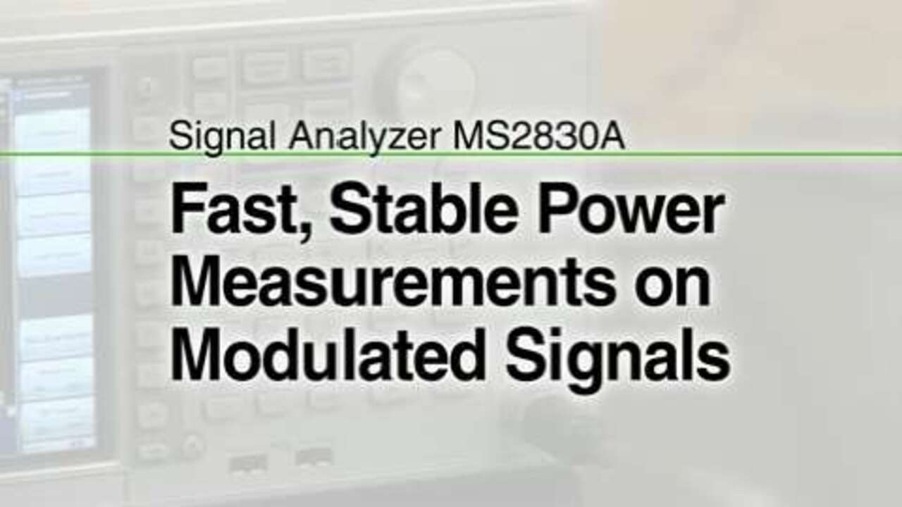 Fast, Stable Power Measurement of Modulation Signals