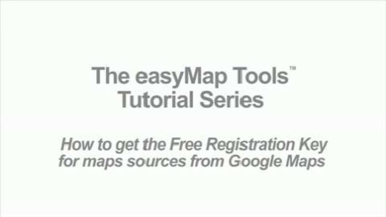 easyMap Tools – Obtaining Registration Key for MapQuest Sourced Maps