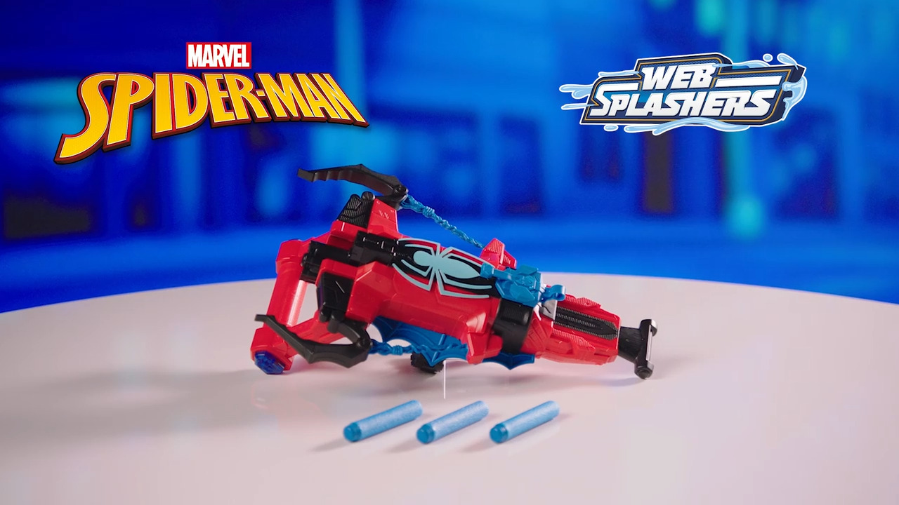 Marvel Spider-Man NERF Strike 'N Splash Blaster, 2-in-1 Feature