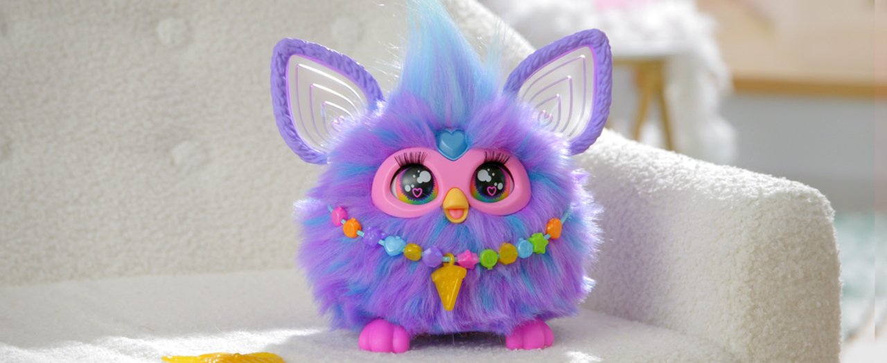  Furby Boom Pink Hearts Plush Toy : Toys & Games