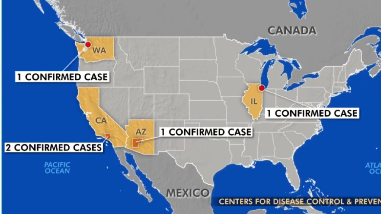 5 confirmed cases of coronavirus in the US