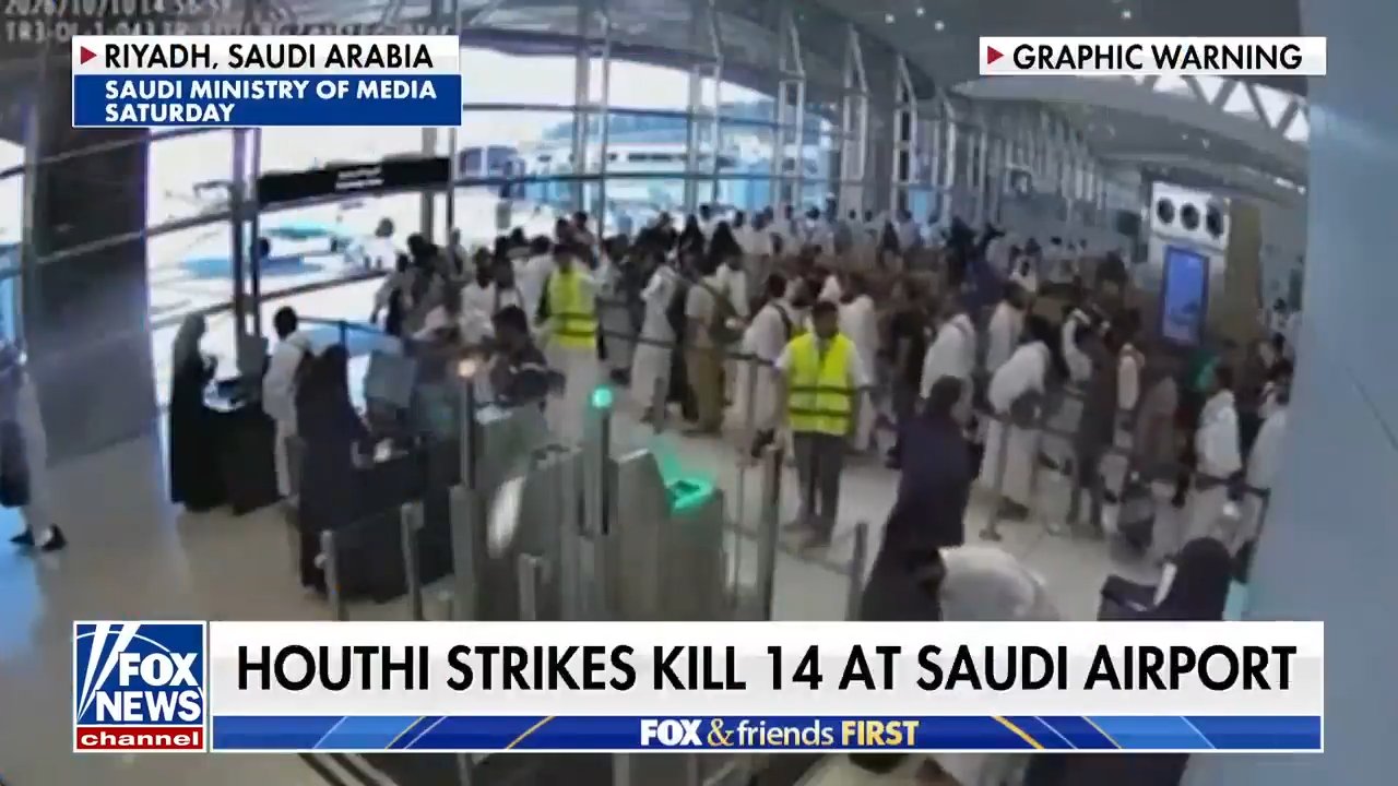14 dead after Houthis strike Saudi airport