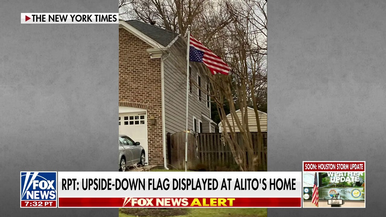 ‘Fox News Sunday’ anchor Shannon Bream reports on the photo of an upside-down American flag flying outside Supreme Court Justice Samuel Alito’s house.