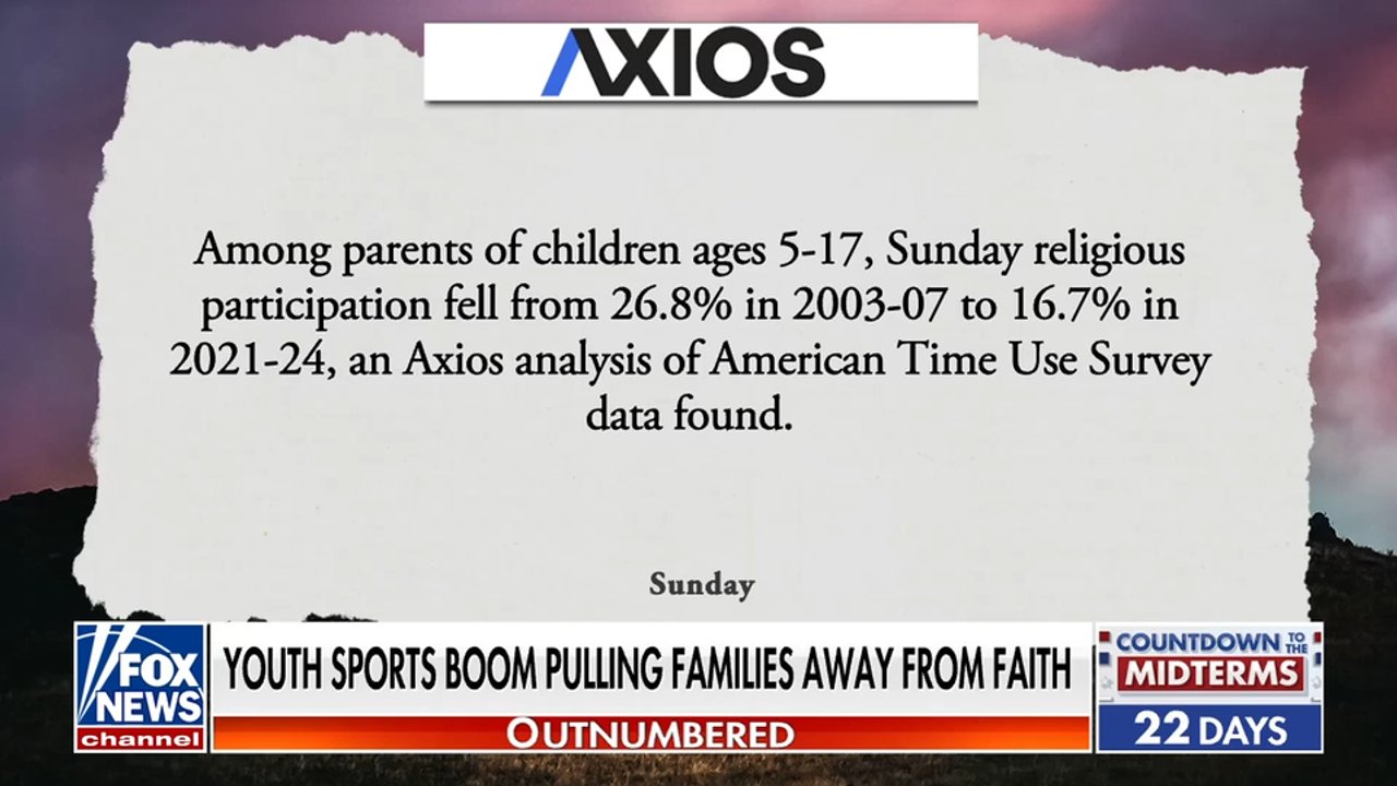 Youth sports pulling families away from Sunday church service