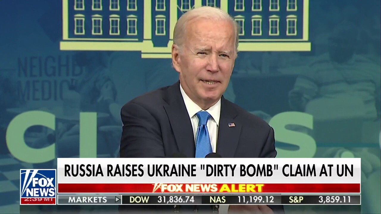President Biden rejects Russia's 'dirty bomb' claims