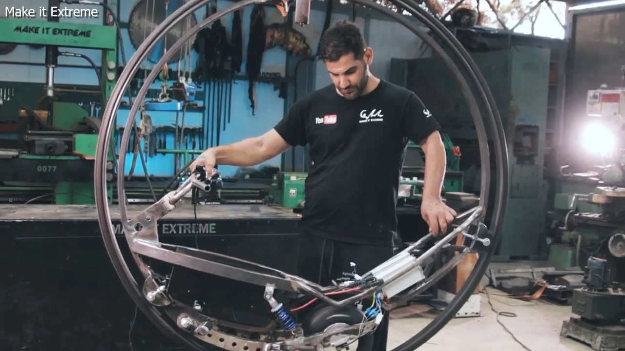 Who came up with this crazy but cool electric monowheel?