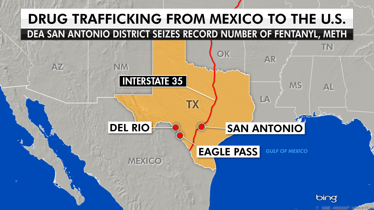 DEA reports uptick in seizures of fentanyl, meth along southwest border