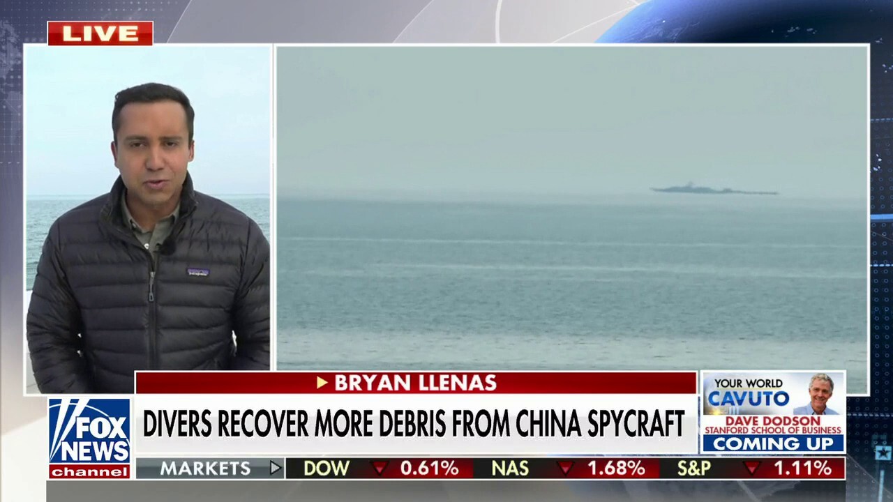 Scavenging of the Chinese spy craft and recovery of intelligence continue off the coast of South Carolina