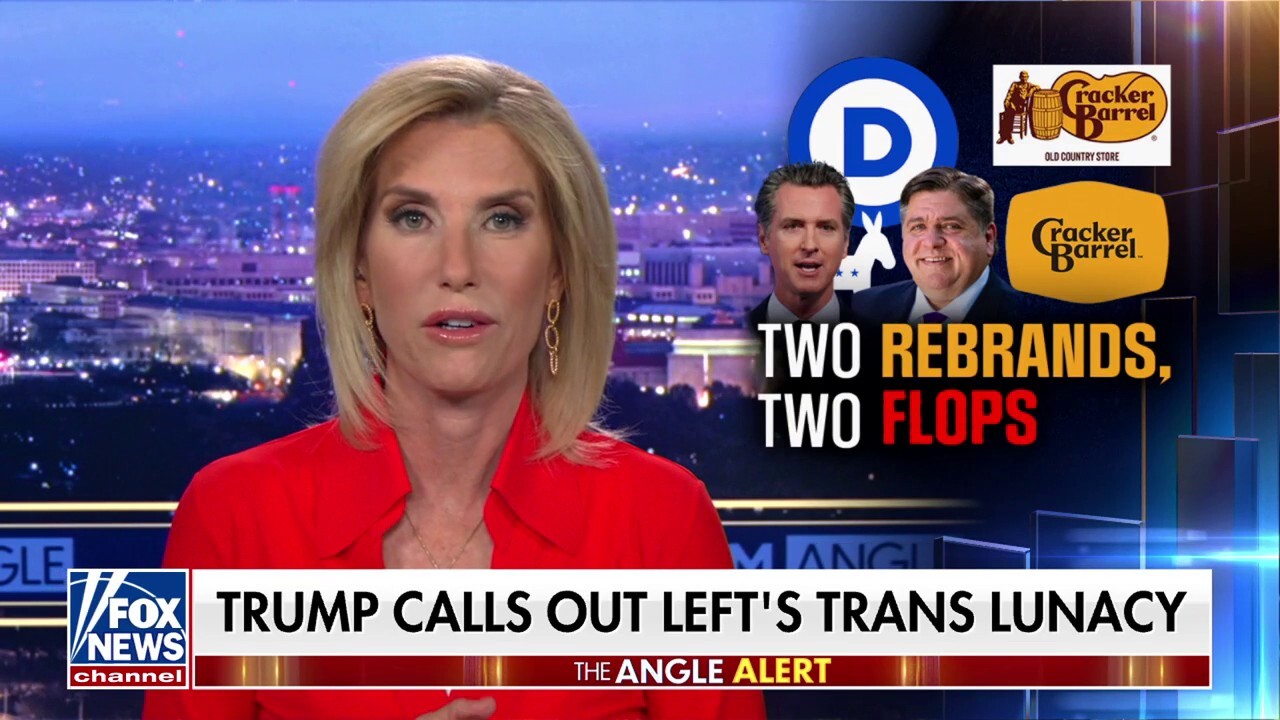 Fox News host Laura Ingraham dissects Cracker Barrel reverting to the company's old logo following backlash to proposed changes and discusses the rebrand of the Democratic Party on 'The Ingraham Angle.'