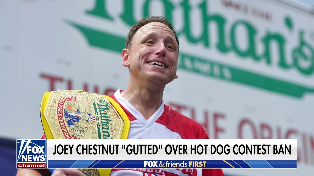 Joey Chestnut reacts after being banned from Nathan's hot dog eating contest: 'I was gutted'