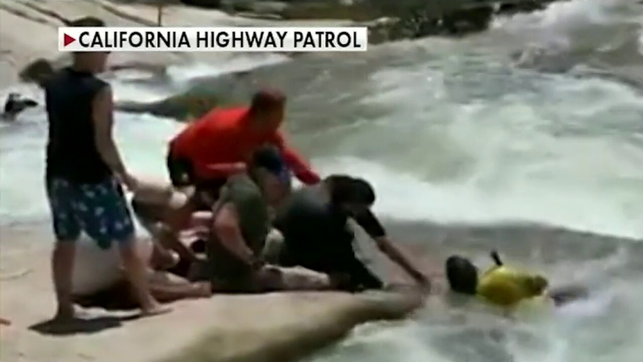 Hiker trapped in raging whirlpool saved by off-duty police officer