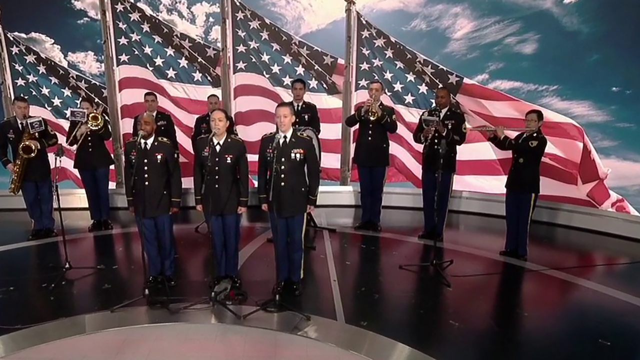 78th Army Band performs 'Star-Spangled Banner' for National Anthem Day 