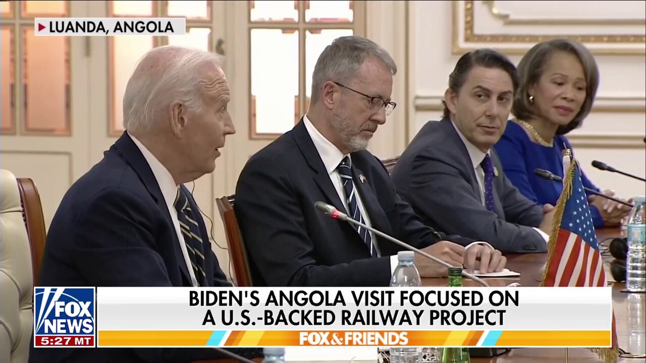 Biden travels to Angola to discuss a US-backed railway project 