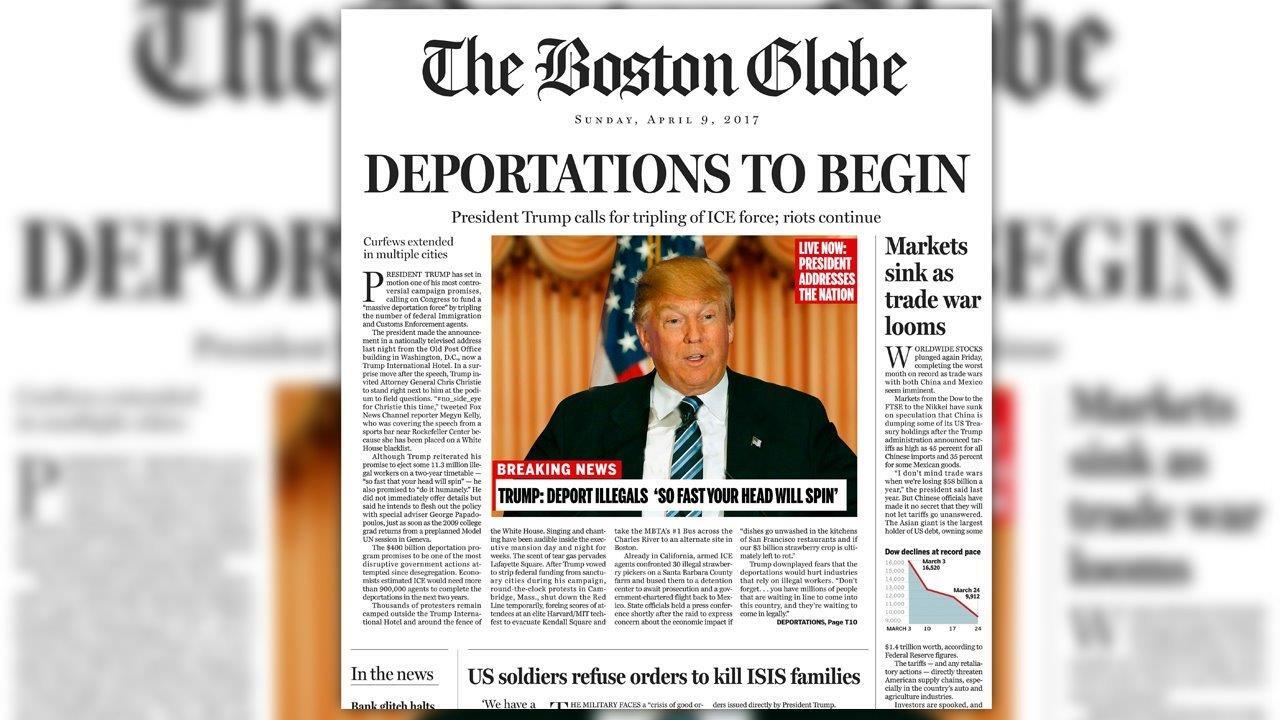 Mixed reviews for Boston Globe's mock Trump cover