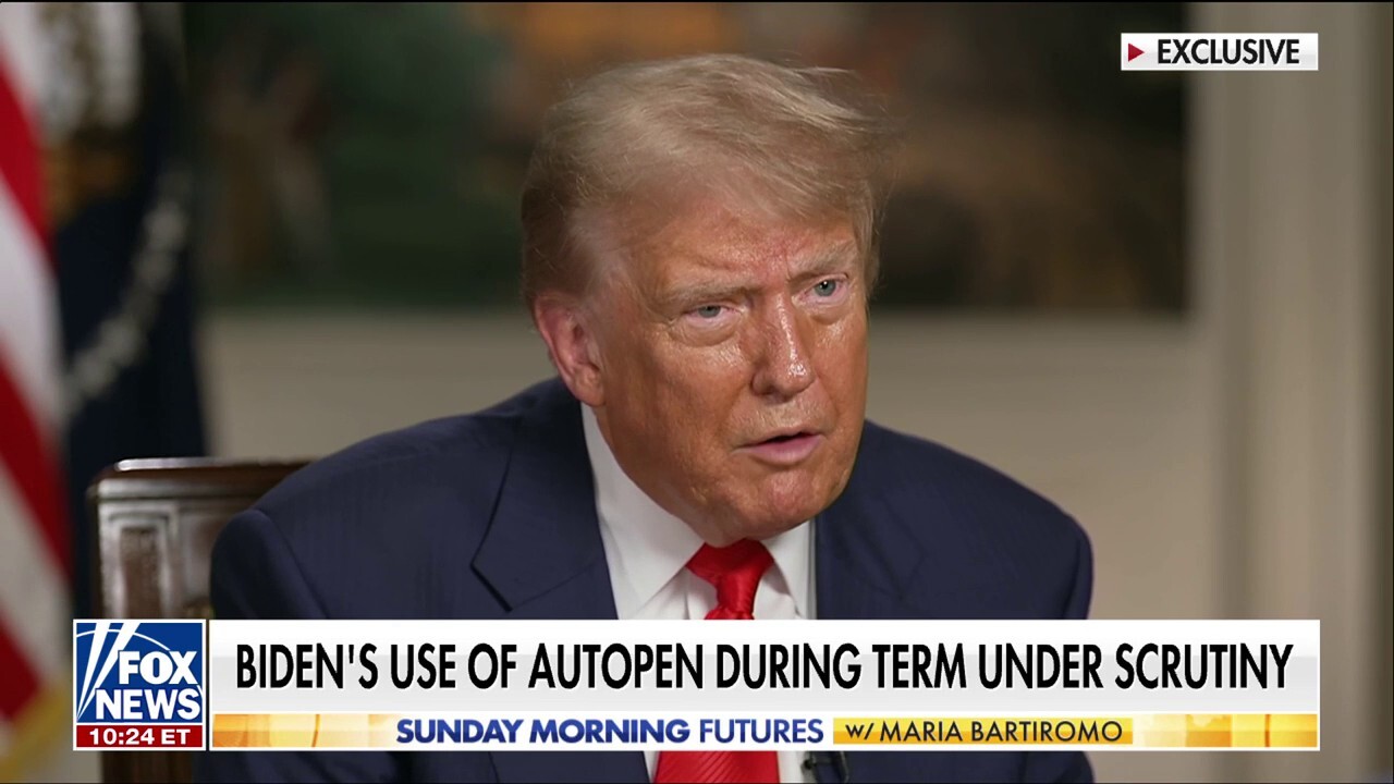 President Donald Trump discusses the ‘big, beautiful bill,’ lowering interest rates and the alleged cognitive decline scandal involving former President Joe Biden on ‘Sunday Morning Futures.’