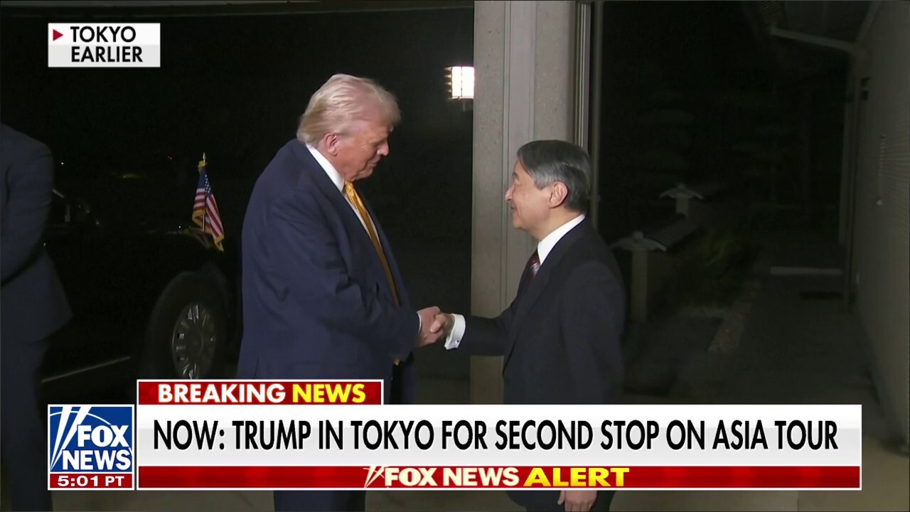 Trump arrives in Tokyo ahead of high-stakes meeting with Japanese prime minister