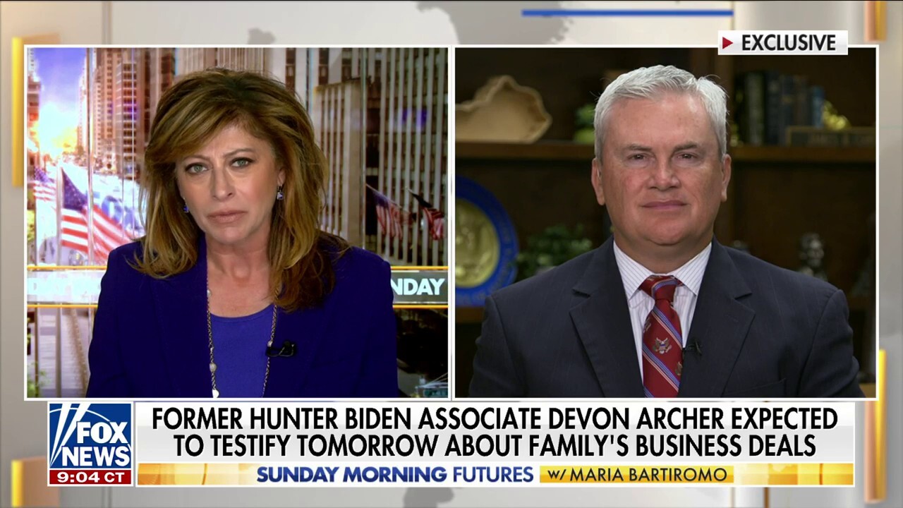 Rep. James Comer, R-Ky., discusses the latest developments in the Biden Family influence peddling, the DOJ asking a judge for a surrender date for former Hunter Biden associate Devon Archer and his testimony before the House Oversight Committee.  