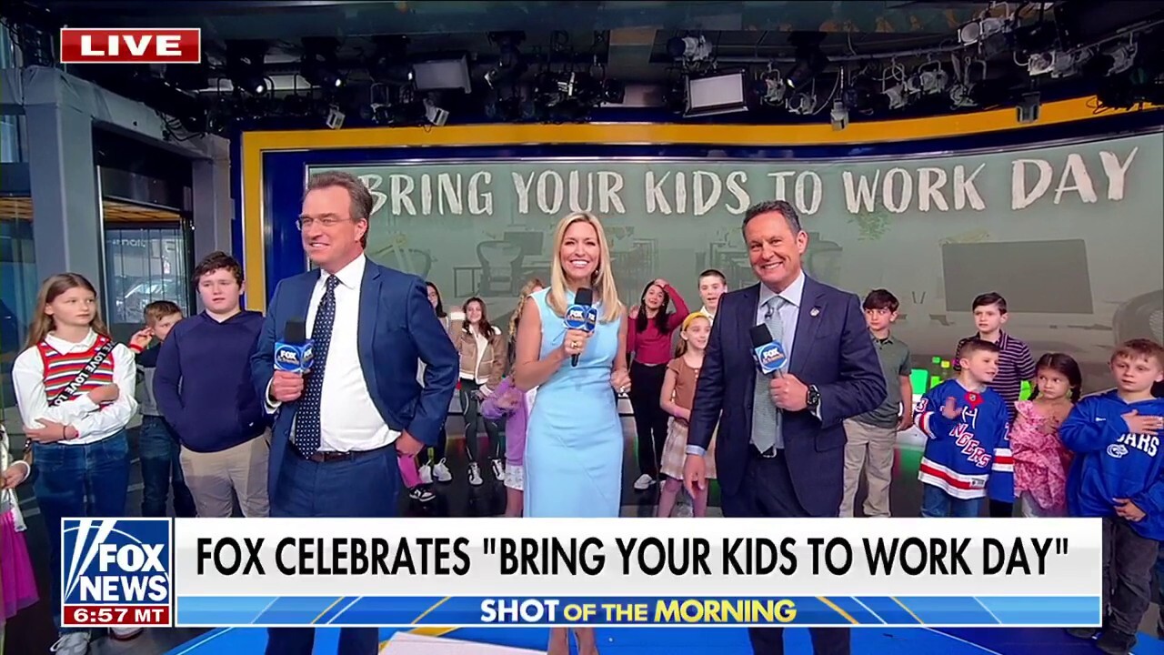 Children, parents invited on the set to celebrate 'Bring Your Kids to Work Day.'