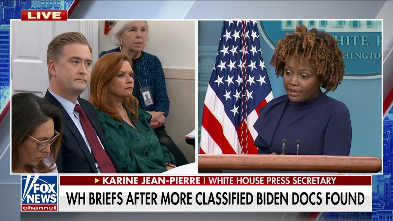  Peter Doocy asks Karine Jean-Pierre whether Biden has been involved in a 'cover-up'