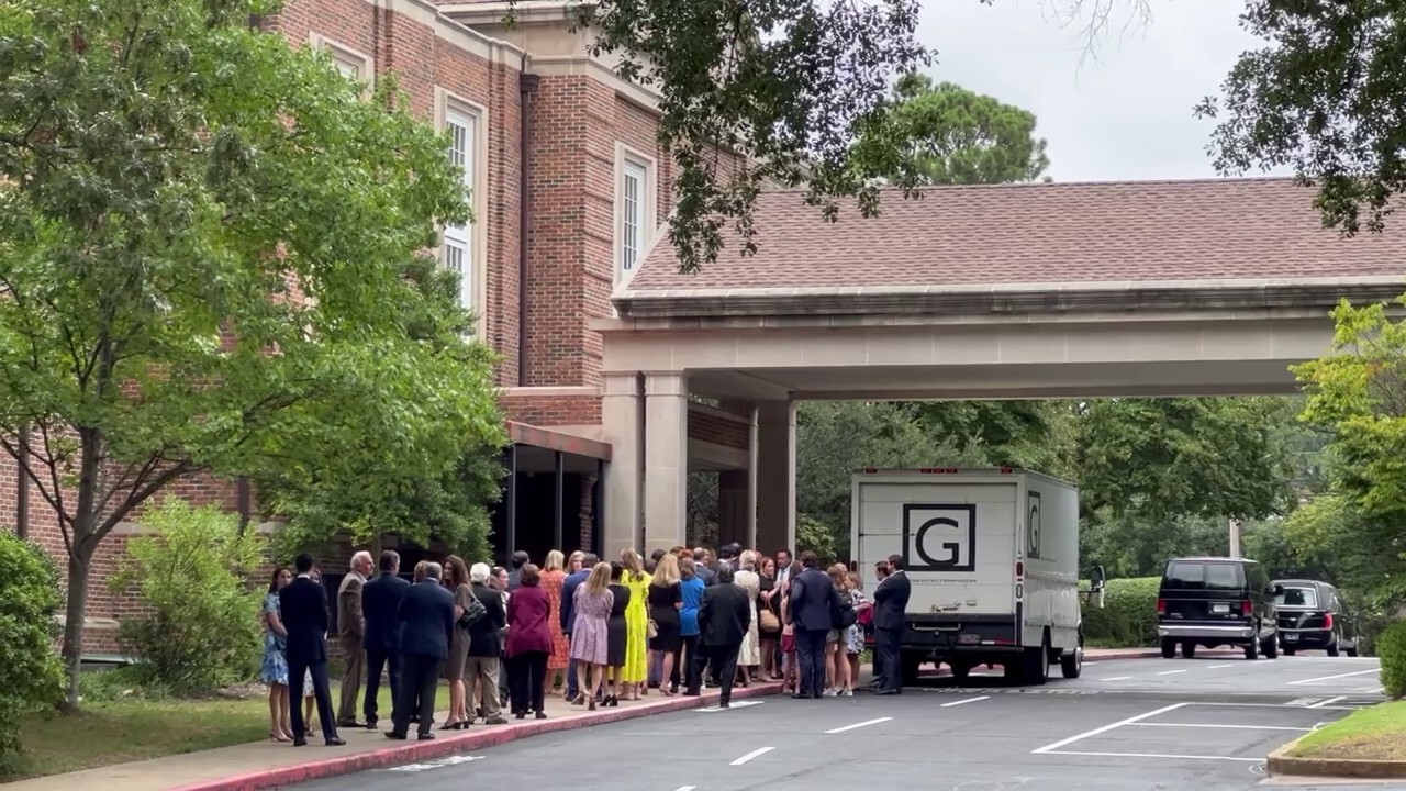 Eliza Fletcher funeral: Mourners line up outside to bid farewell