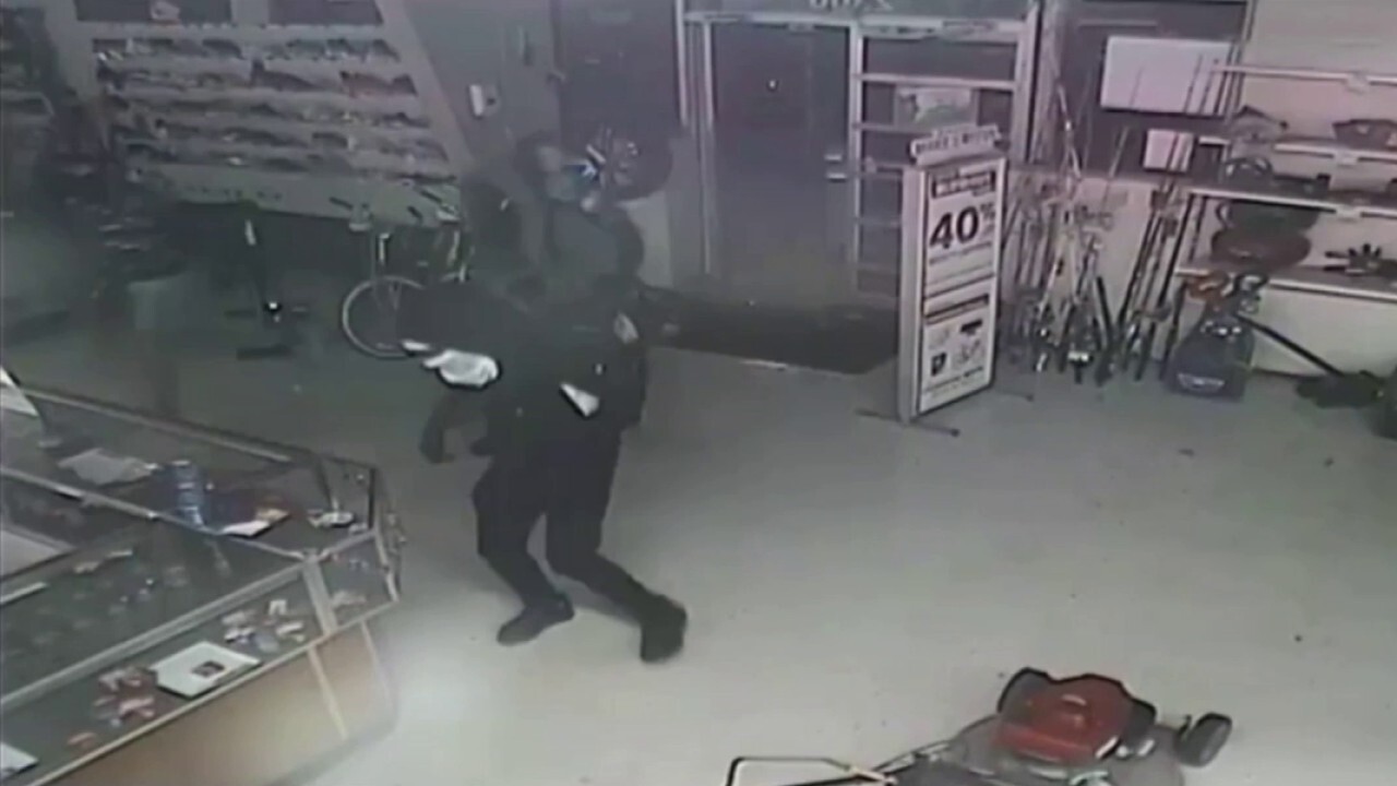 Florida thieves caught on video sawing off lock, robbing pawn shop