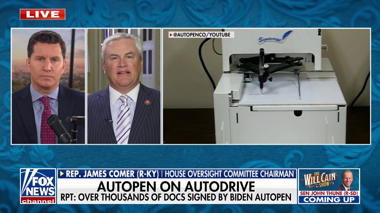 Many major executive orders and pardons could be considered ‘NULL AND VOID’: Rep. Comer explores the consequences of Biden’s frequent autopen usage
