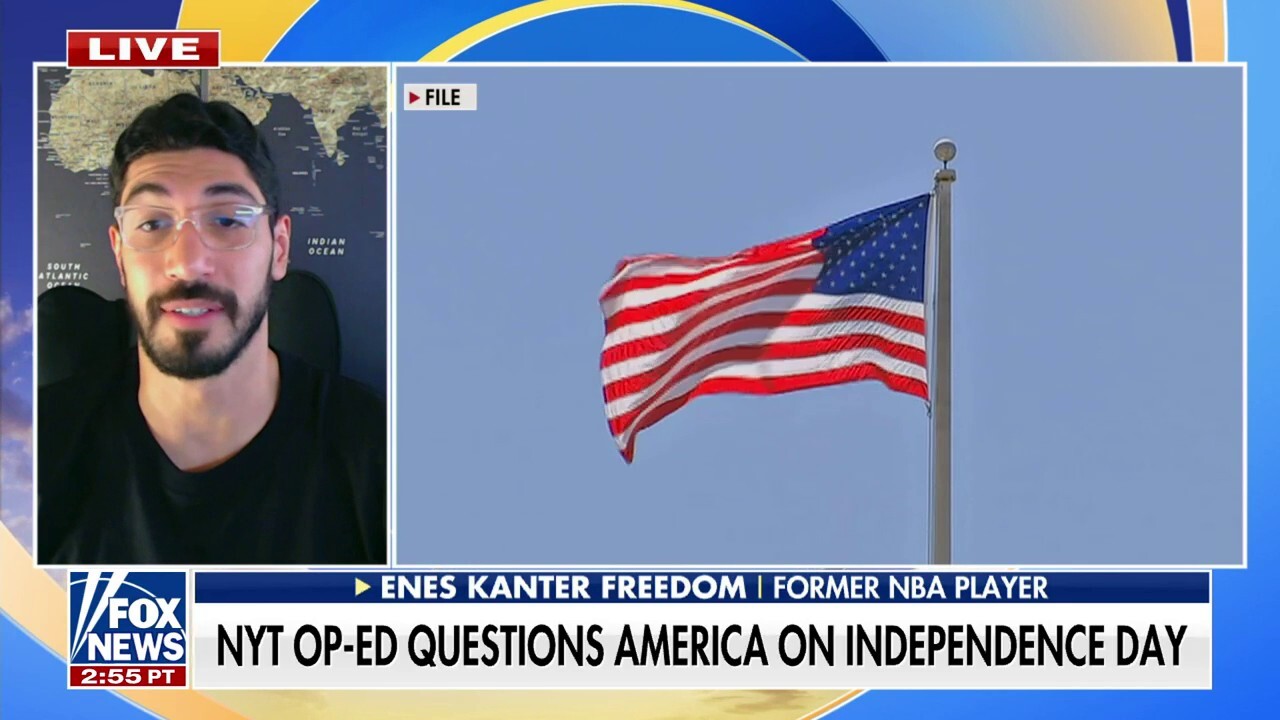 Former NBA player and human rights activist Enes Kanter Freedom reacts to an op-ed questioning American culture this Fourth of July, and unveils the true meaning of freedom.